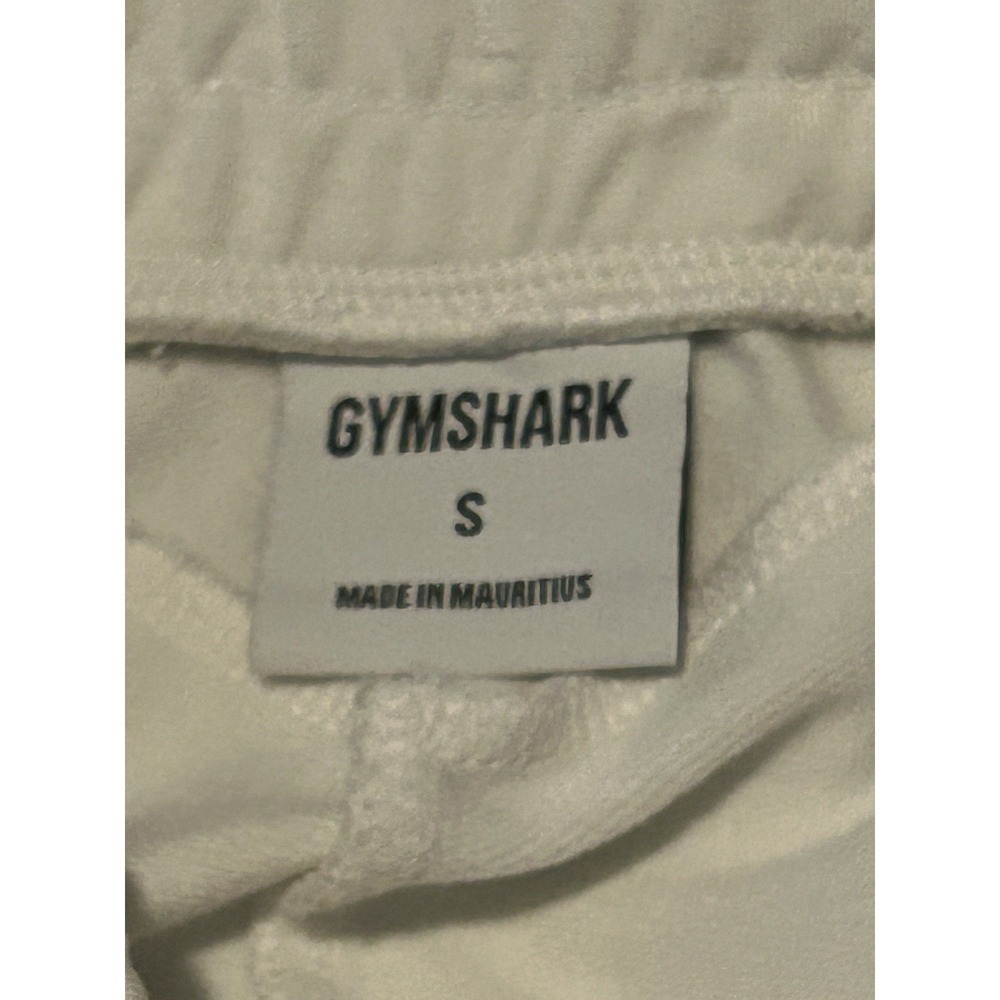 Gymshark White Joggers Men's Size Small Athletic Tapered Fit Sweatpants Unisex - Picture 5 of 5